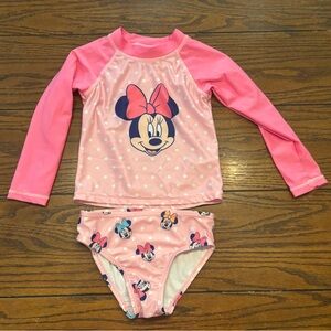 Disney Minnie Mouse Pink Rashguard Set